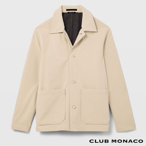 Club Monaco **NWT** Men’s Taupe Bonded Chore Coat - Picture 2 of 12